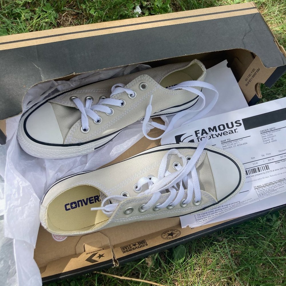 Yellow converse canvas shoes - never worn